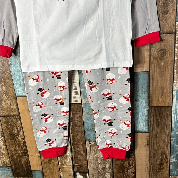 Kids Snowman Pajama Set - Red and Gray - Picture 5 of 10